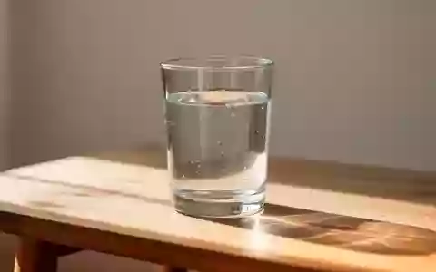 Ein klares Glas Wasser auf einem schlichten Holztisch bei natürlichem Tageslicht. - Foto: über boerse-global.de