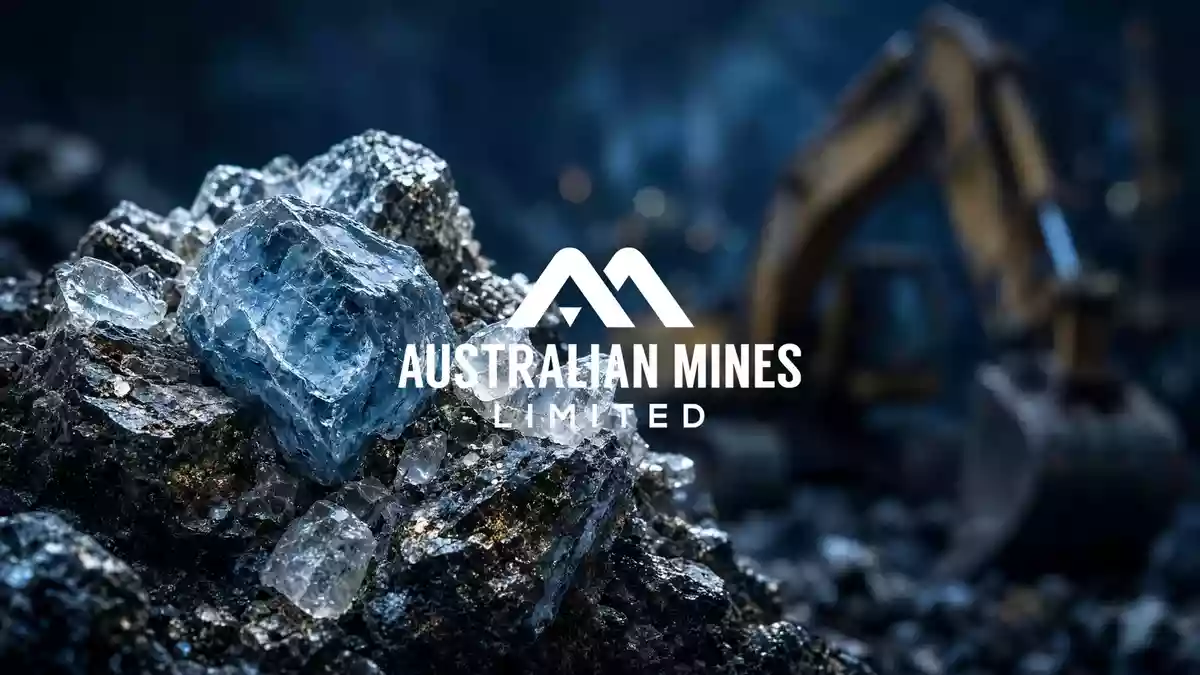 Abstrakte Nahaufnahme einer metallisch glänzenden Mineraloberfläche als Symbol für die Bergbauindustrie Illustration mit AI erstellt.