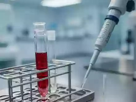 Ein medizinisches Labor mit einer Zentrifugenröhre und einer Pipette zur Blutuntersuchung. - Foto: über boerse-global.de