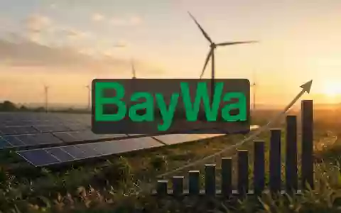 Moderne Windkraft- und Solaranlagen in einer Landschaft bei Sonnenuntergang als Symbol für nachhaltige Energiefinanzierung. - Foto: über boerse-global.de