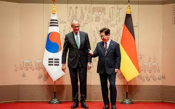 Der erste Termin des Kanzlers in Seoul ist beim Präsidenten. - Foto: Kay Nietfeld/dpa
