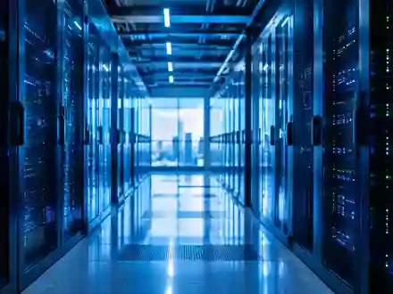 Modernes Rechenzentrum mit blauer Beleuchtung als Symbol für Cloud-Infrastruktur und finanzielle Flexibilität. - Foto: über boerse-global.de