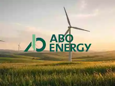 Windkraftanlage auf einer grünen Wiese unter einem dramatischen Himmel, symbolisiert nachhaltige Energieinfrastruktur. - Foto: über boerse-global.de