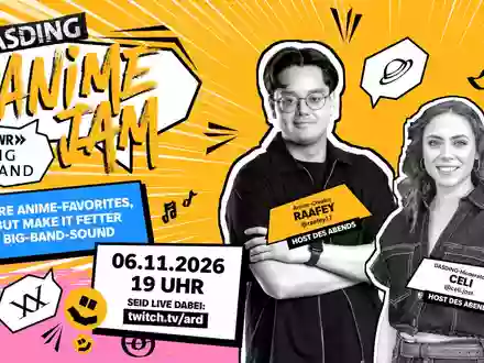 DASDING Anime Jam mit der SWR Big Band: Live-Event und Stream für die Community / 6. November 2026 ab 19 Uhr in der Phoenixhalle im Römerkastell in Stuttgart und auf dem ARD Twitch Kanal - Foto: presseportal.de