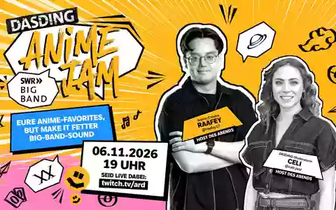 DASDING Anime Jam mit der SWR Big Band: Live-Event und Stream für die Community / 6. November 2026 ab 19 Uhr in der Phoenixhalle im Römerkastell in Stuttgart und auf dem ARD Twitch Kanal - Foto: presseportal.de