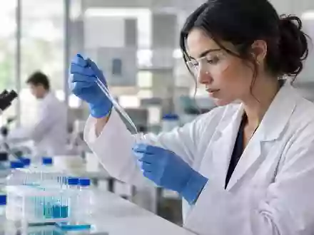 Wissenschaftler in einem modernen Labor bei der Arbeit mit biologischen Proben. - Foto: über boerse-global.de
