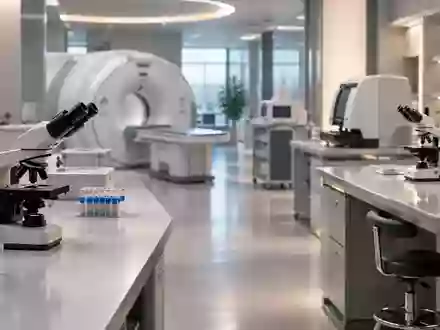 Modernes medizinisches Forschungslabor mit diagnostischen Geräten und Mikroskopen in einer klinischen Umgebung. - Foto: über boerse-global.de