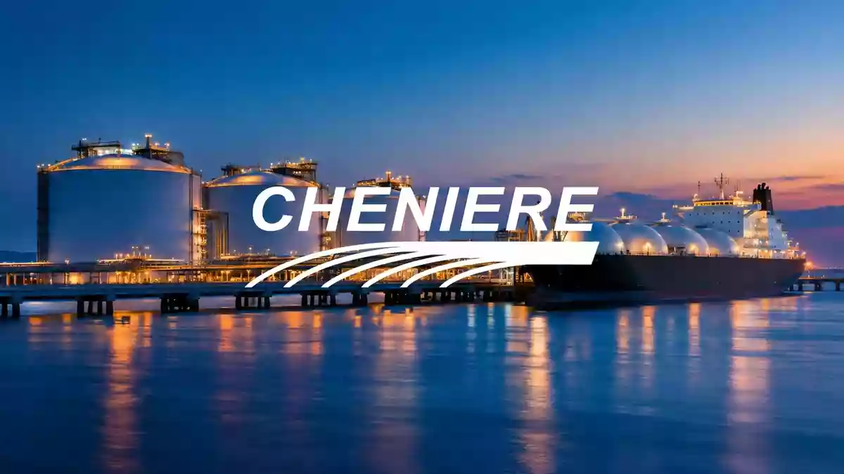 Moderne industrielle Infrastruktur einer Flüssigerdgasanlage bei Dämmerung Illustration mit AI erstellt.