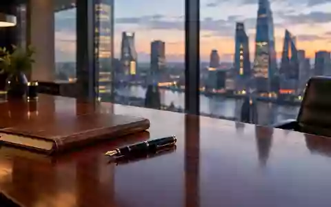 Ein moderner, eleganter Büroraum mit Blick auf ein Finanzviertel bei Dämmerung. - Foto: über boerse-global.de