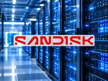 Moderne Server-Racks in einem Rechenzentrum mit blau leuchtenden LEDs, die die Cloud-Infrastruktur symbolisieren. - Foto: über boerse-global.de