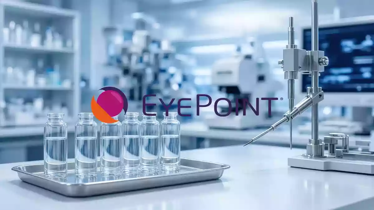Abstrakte Darstellung einer modernen Biotech-Forschungsumgebung zur Symbolisierung von Unternehmensfinanzierung und Wachstum. Illustration mit AI erstellt.