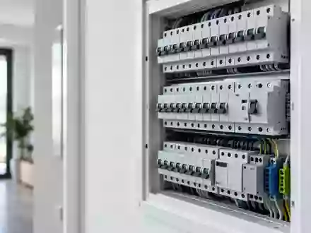 Ein moderner Sicherungskasten mit elektrischen Schutzschaltern in einem WohngebĂ€ude. - Foto: ĂŒber boerse-global.de