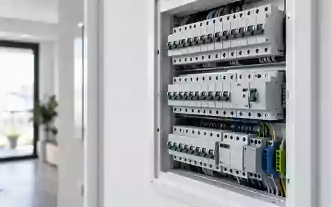 Ein moderner Sicherungskasten mit elektrischen Schutzschaltern in einem Wohngebäude. - Foto: über boerse-global.de