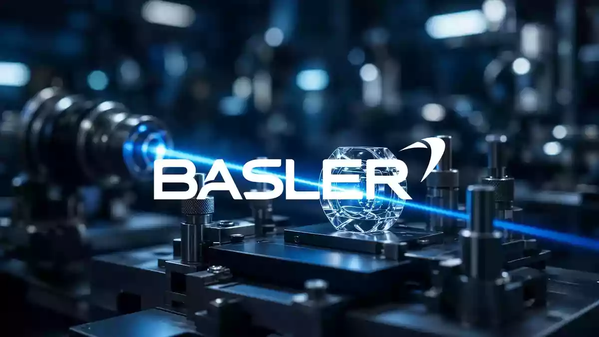 Abstrakte Darstellung von Präzisionsoptik und industrieller Fertigung in einer professionellen, technologischen Umgebung. Illustration mit AI erstellt.