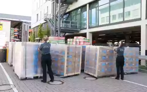 HZA-DA: Aus für 17 Paletten Energydrinks - Darmstädter ZOLL schützt Frankreich vor Fälschungen - Foto: presseportal.de