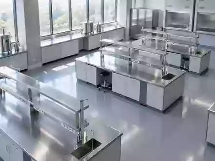 Ein leerer, steriler medizinischer Laborraum mit polierten Oberflächen und einfallendem Tageslicht. - Foto: über boerse-global.de