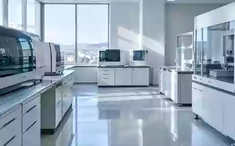 Ein minimalistisch gestaltetes, steriles medizinisches Forschungslabor mit reflektierenden Oberflächen und kühlem Tageslicht. - Foto: über boerse-global.de