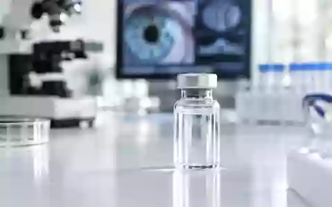 Ein steriles Glasfläschchen mit einer klaren medizinischen Lösung in einem modernen Labor. - Foto: über boerse-global.de