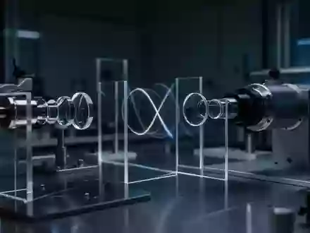 Ein dunkles, modernes Labor mit optischen Testgeräten und bläulichen Lichtreflexionen auf metallischen Oberflächen. - Foto: über boerse-global.de
