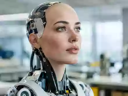 Ein hochmoderner humanoider Roboter in einem hellen, professionellen Laborumfeld. - Foto: über boerse-global.de