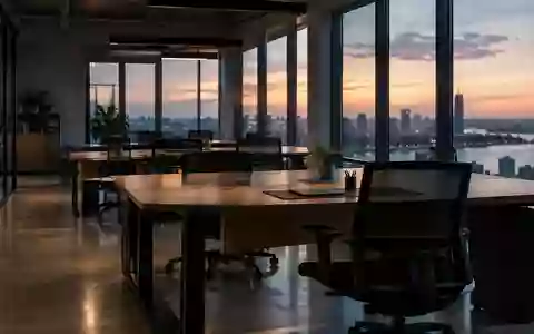 Ein ruhiger, leerer Büroarbeitsplatz mit moderner Architektur und sanftem Tageslicht, der eine Atmosphäre von Struktur und Ruhe vermittelt. - Foto: über boerse-global.de