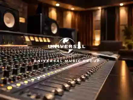 Modernes Mischpult in einem Tonstudio mit atmosphärischer Beleuchtung als Symbol für die Musikindustrie. - Foto: über boerse-global.de