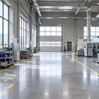 Eine leere, moderne Industriehalle mit klaren Bodenmarkierungen für Arbeitssicherheit und natürlichem Lichteinfall. - Foto: über boerse-global.de