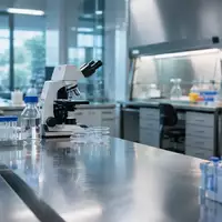 Ein steriler, moderner Laborraum mit Edelstahloberflächen und Glasausrüstung in einer klinischen Umgebung. - Foto: über boerse-global.de