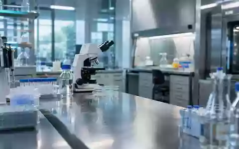 Ein steriler, moderner Laborraum mit Edelstahloberflächen und Glasausrüstung in einer klinischen Umgebung. - Foto: über boerse-global.de