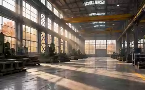 Leere Industriehalle einer Metallfabrik mit großen Maschinen und natürlichem Lichteinfall. - Foto: über boerse-global.de