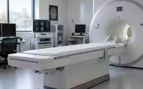 Ein minimalistischer, heller medizinischer Untersuchungsraum in einer neurologischen Klinik. - Foto: über boerse-global.de