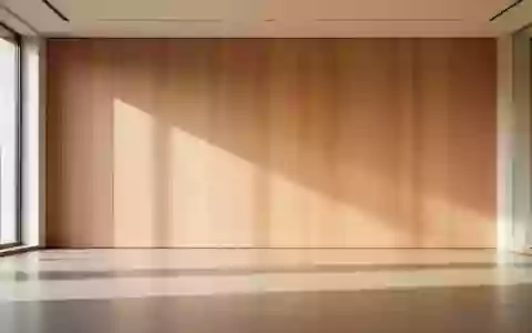 Ein minimalistischer, leerer Übungsraum mit einer schlichten Holzwand und hellem Tageslicht. - Foto: über boerse-global.de