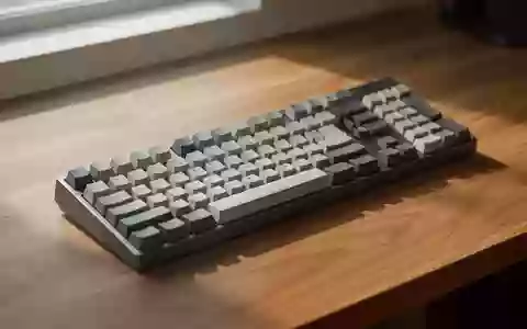 Eine hochwertige mechanische Tastatur mit unbeschrifteten Tasten auf einem hölzernen Schreibtisch bei natürlichem Licht. - Foto: über boerse-global.de