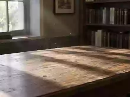 Ein leerer Holztisch in einem ruhigen Raum mit sanftem, natürlichem Lichteinfall und dezenten Schatten. - Foto: über boerse-global.de