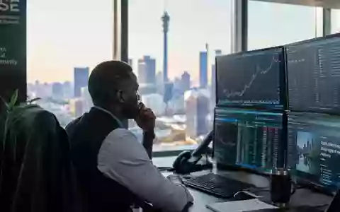 Moderner Finanzarbeitsplatz mit Blick auf eine Skyline bei Tageslicht. - Foto: über boerse-global.de