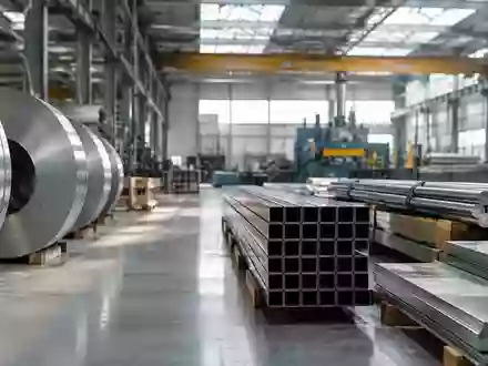 Ein modernes Industriegelände mit Metallverarbeitung, Fokus auf industrielle Rohstoffe und Fertigungsprozesse. - Foto: über boerse-global.de