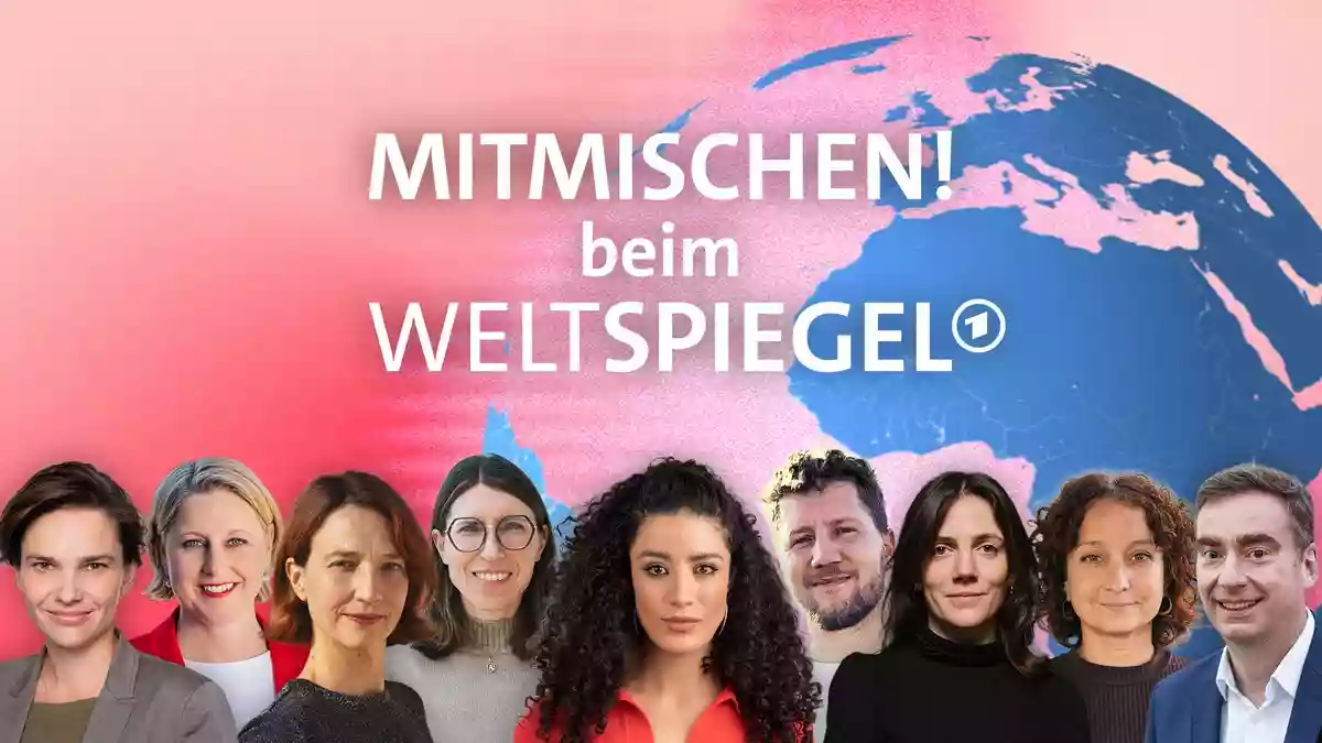 "Mitmischen! beim Weltspiegel": ARD-Dialogangebot erstmals als Community-Event auf Twitch - Bild: SWR (2), Nina Amin, Ralf Pleßmann, ARD-Studio Rom/Emma Hinter, Annika Graeff, Axel Heimken, Vera Rudolph, Thomas Wachholz / Weiterer Text über ots und www.presseportal.de/nr/29876 / Die Verwendung dieses Bildes für redaktionelle Zwecke ist unter Beachtung