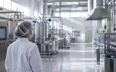 Innenansicht einer modernen, sterilen Produktionsanlage für medizinische Produkte mit Edelstahlleitungen. - Foto: über boerse-global.de