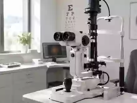 Ein medizinisches Untersuchungsgerät zur Augenheilkunde in einem hellen, sterilen Behandlungsraum. - Foto: über boerse-global.de