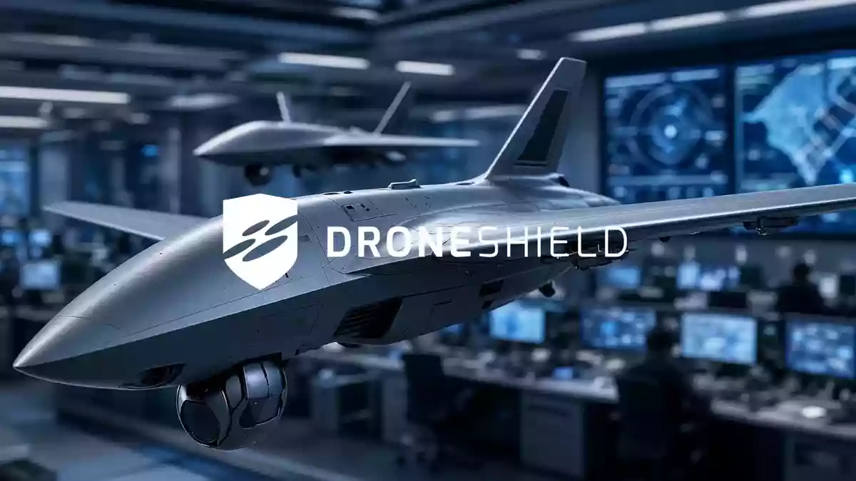 DroneShield Illustration mit AI erstellt.