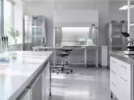 Ein minimalistisches, helles Labor mit modernen Edelstahloberflächen und professioneller Forschungsausstattung. - Foto: über boerse-global.de