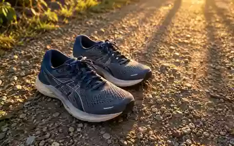 Ein Paar Sportschuhe auf einem Kiesweg in der Abendsonne als Symbol für körperliche Aktivität und Prävention. - Foto: über boerse-global.de
