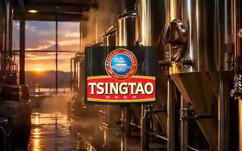 Moderne Brauerei-Anlage mit glänzenden Edelstahltanks in atmosphärischem Licht. - Foto: über boerse-global.de