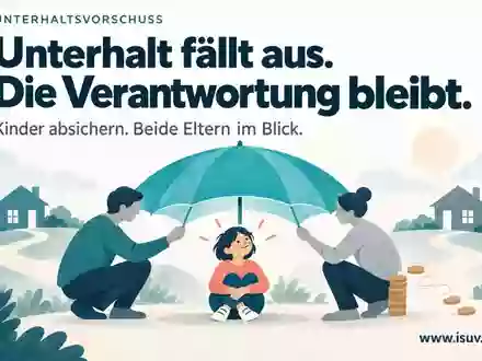 Unterhaltsvorschuss: ISUV begrüßt Verzicht auf Alterskürzung, warnt aber vor Systemwechsel. Nicht das Einkommen des betreuenden Elternteils ist ausgefallen, sondern der Unterhalt des anderen. - Foto: presseportal.de