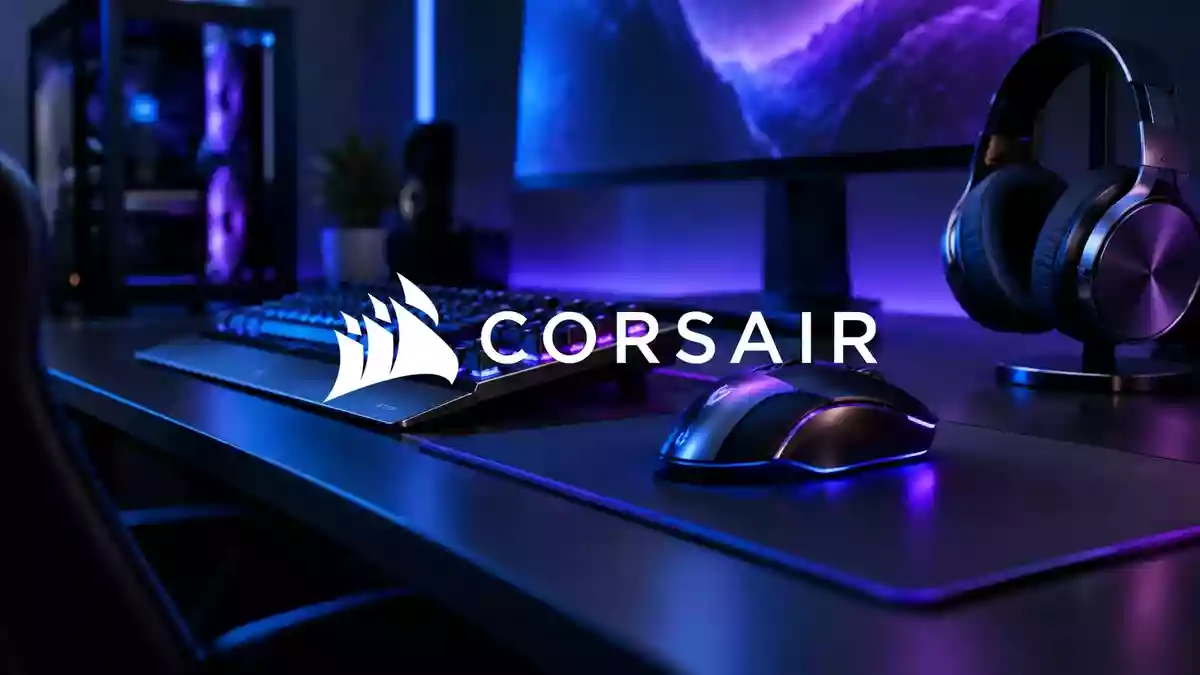 Hochwertiges Gaming-Setup in einem Studio mit stimmungsvoller Beleuchtung und moderner Hardware-Ästhetik. Illustration mit AI erstellt.