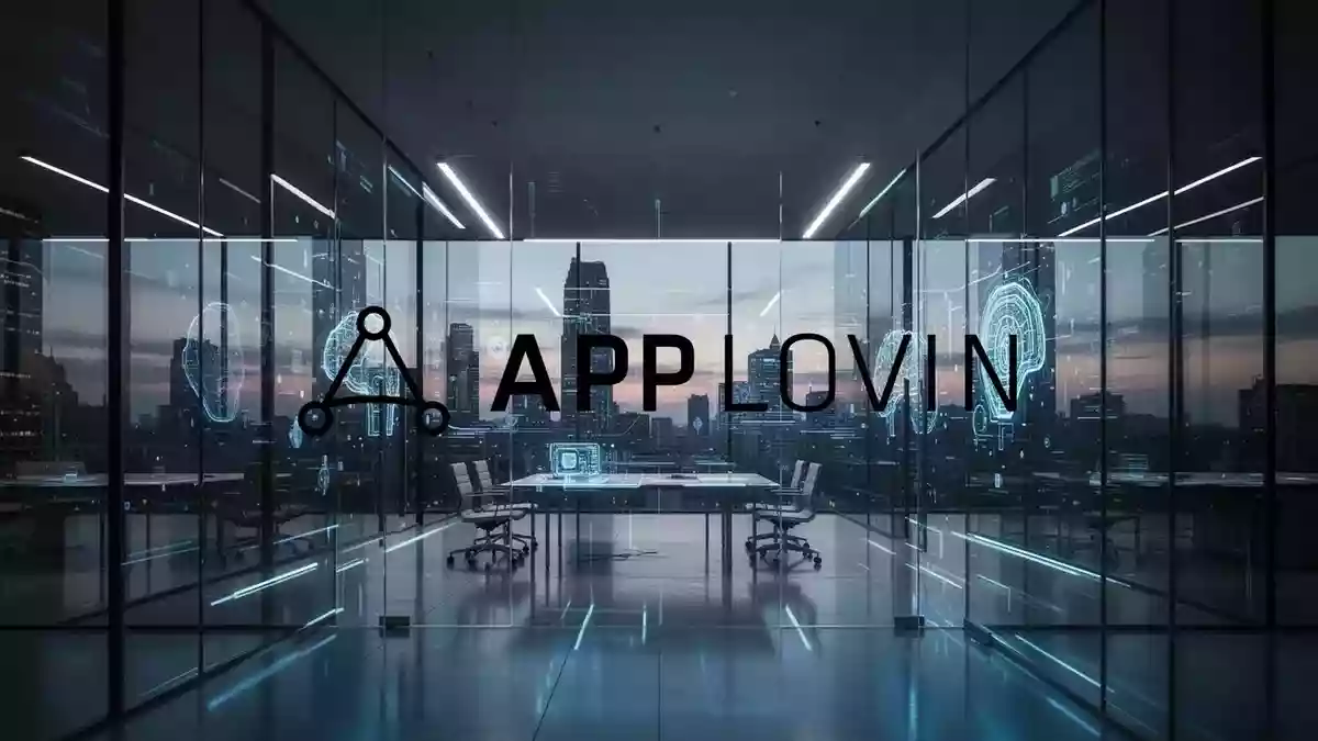 AppLovin Braces for Q3 Print as Wall Street Trims Targets and Legal Clock Ticks Illustration mit AI erstellt.
