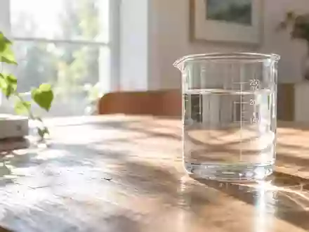 Sonnenlicht fällt durch ein Fenster auf einen hölzernen Tisch mit einem Glas Wasser, symbolisch für Gesundheit und Prävention. - Foto: über boerse-global.de