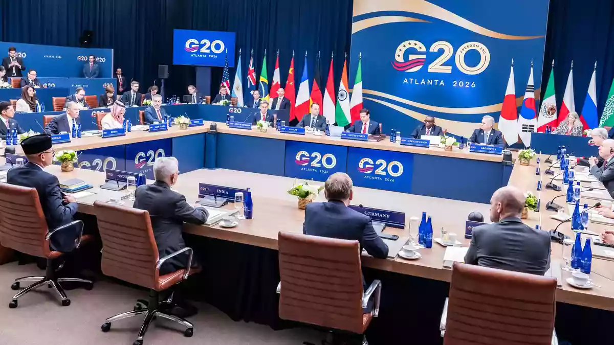 Die Außenminister der G20-Runde der großen Industrie- und Schwellenländer beraten in Atlanta unter anderem über die Folgen der Kriege in der Ukraine und im Iran. - Bild: Michael Kappeler/dpa