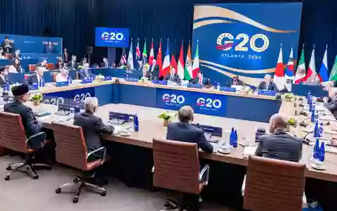 Die Außenminister der G20-Runde der großen Industrie- und Schwellenländer beraten in Atlanta unter anderem über die Folgen der Kriege in der Ukraine und im Iran. - Foto: Michael Kappeler/dpa