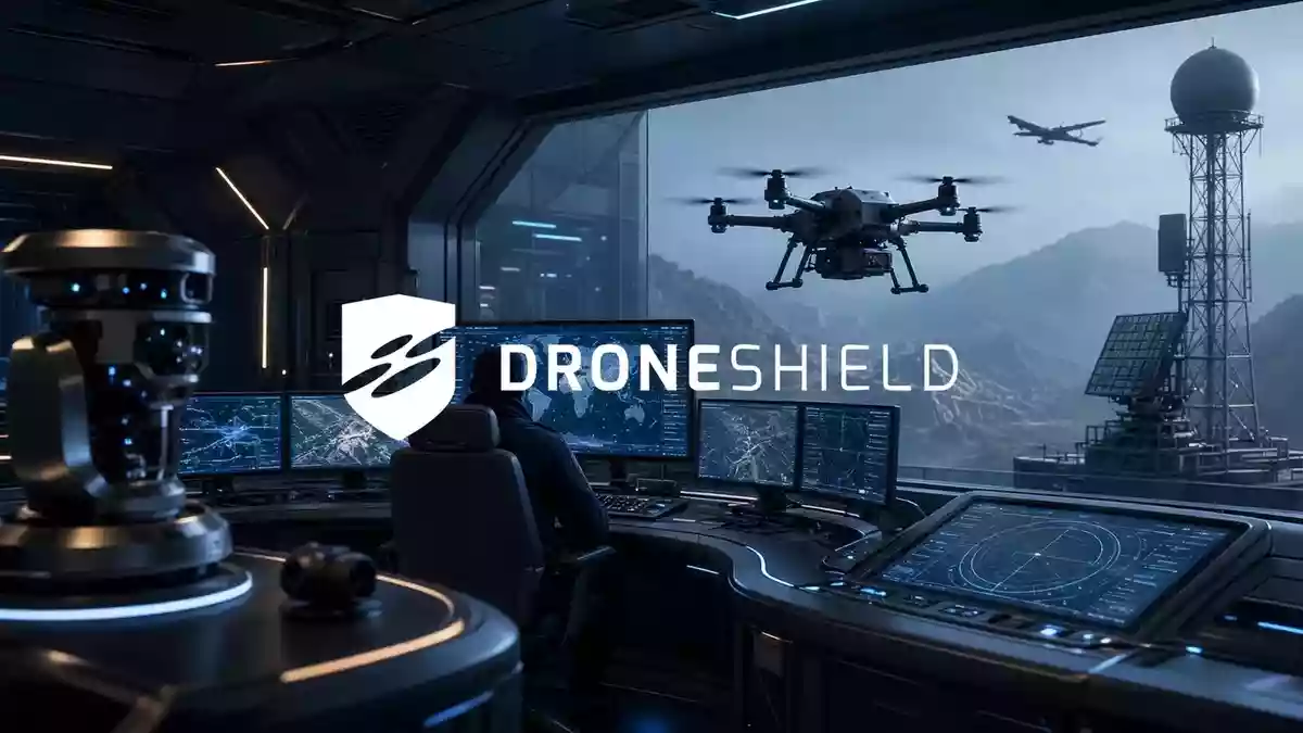 DroneShield Illustration mit AI erstellt.